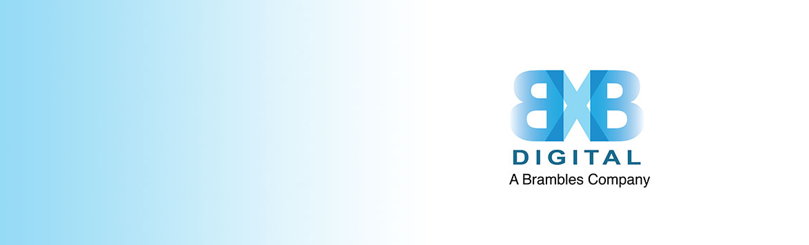 A banner image featuring the BXB Digital logo over a light sky blue to white gradient background.