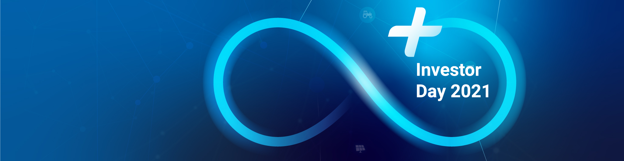 Investor Day 2021 The words 'Investor Day 2021' overlayed on top of a blue gradient background
