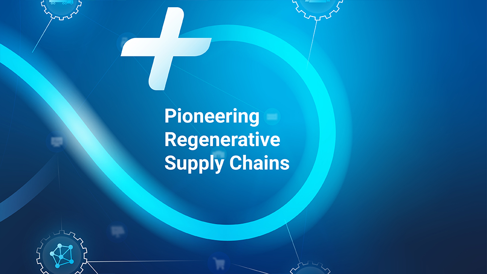 The words, 'Pioneering Regenerative Supply Chains'.