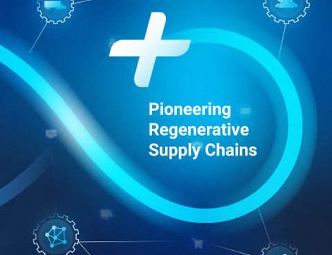 The words, 'Pioneering Regenerative Supply Chains'.