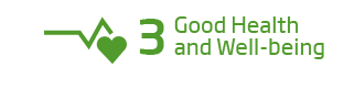 An image of the 3rd Sustainability Goal, 'Good Health and Wellbeing'