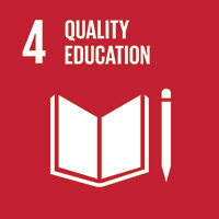 An image of the 4th Sustainability Goal, ' Quality Education'